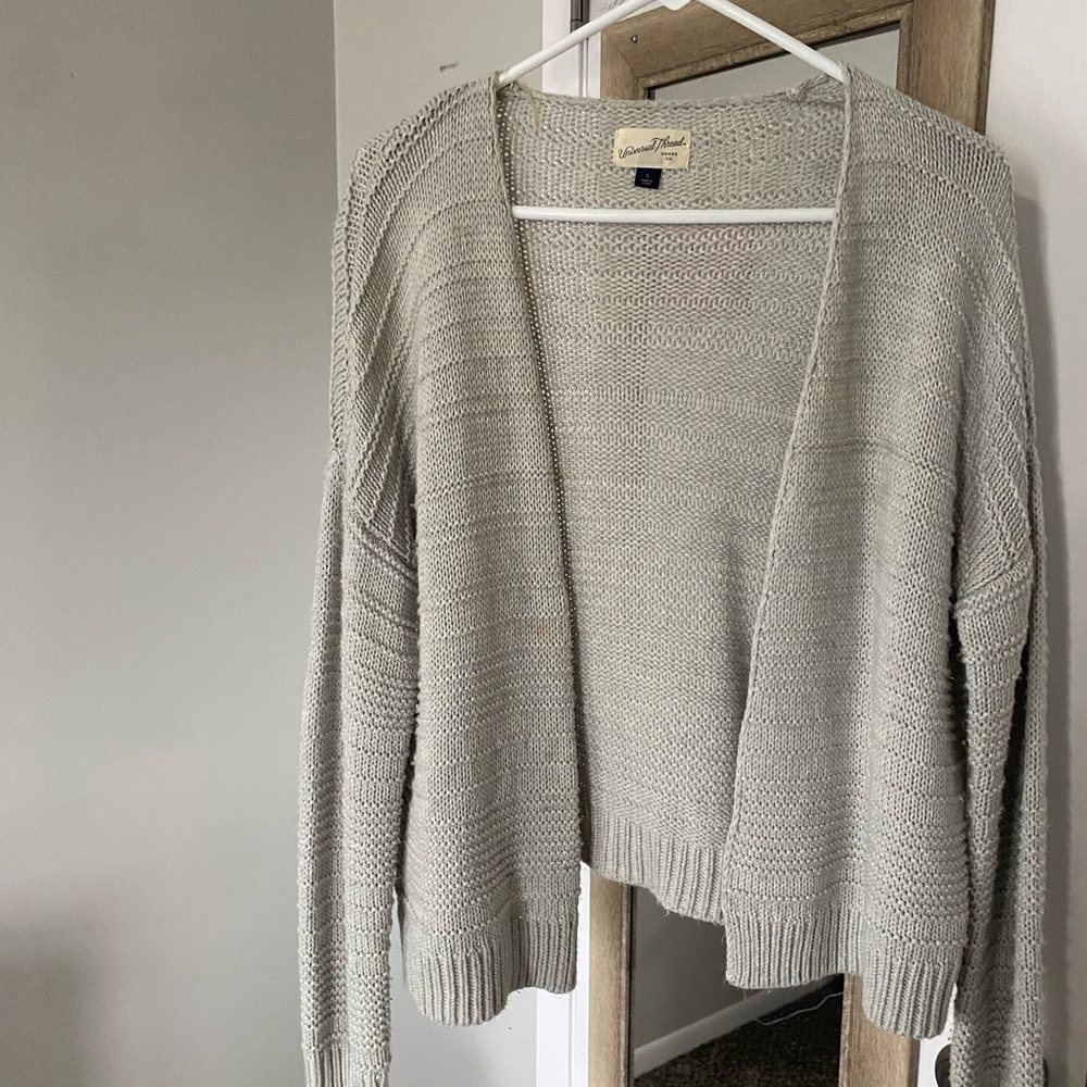 Universal Thread Gray Open-Front Cardigan Sweater